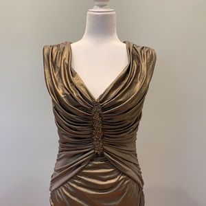 Cache gold cocktail dress. Size M. NWT never worn